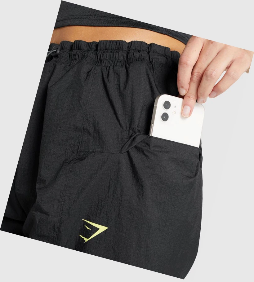 Gymshark Pulse Woven Naisten Juoksuvaatteet Mustat | AWCJUM490