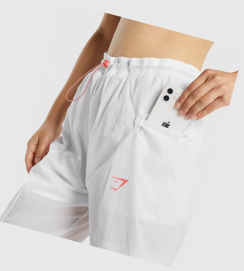 Gymshark Pulse Woven Naisten Juoksuvaatteet Valkoinen | TZYEBP203
