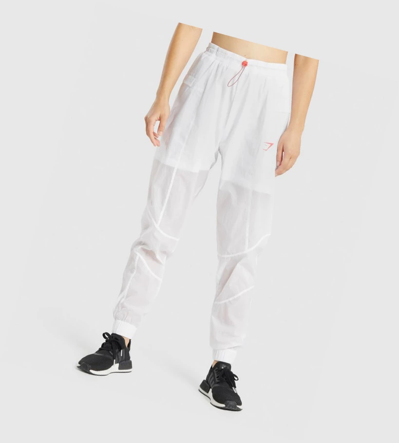 Gymshark Pulse Woven Naisten Juoksuvaatteet Valkoinen | TZYEBP203