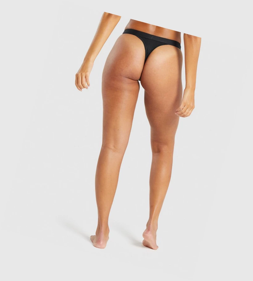 Gymshark Puuvilla High Rise Ranne Naisten Alusvaatteet Mustat | KCZWST798