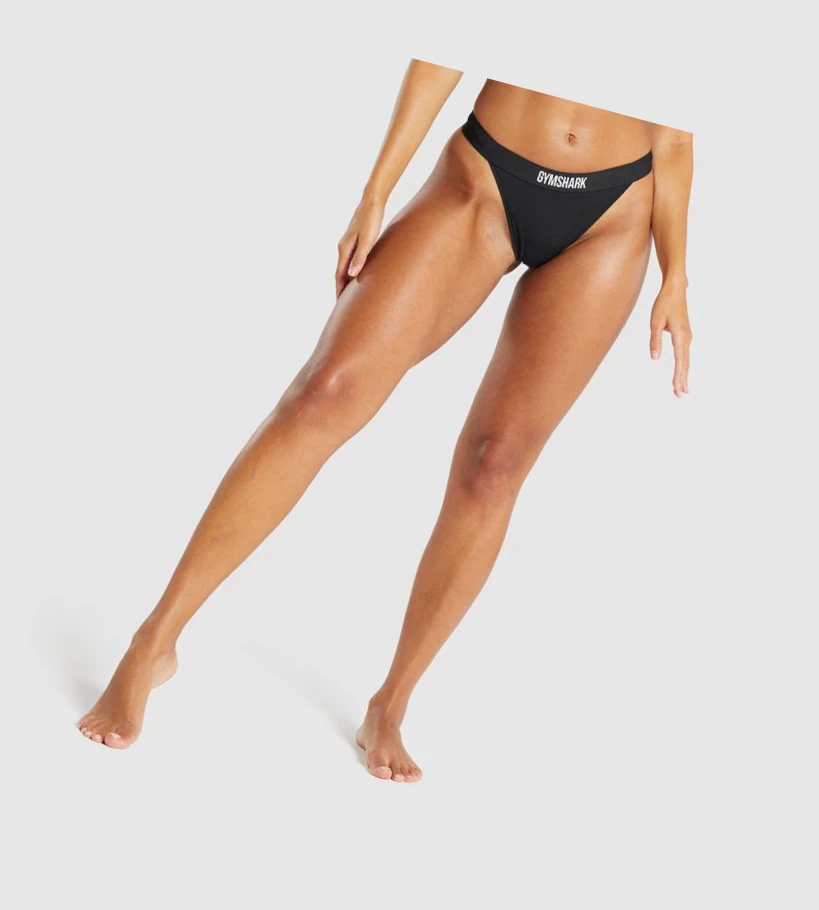 Gymshark Puuvilla High Rise Ranne Naisten Alusvaatteet Mustat | KCZWST798