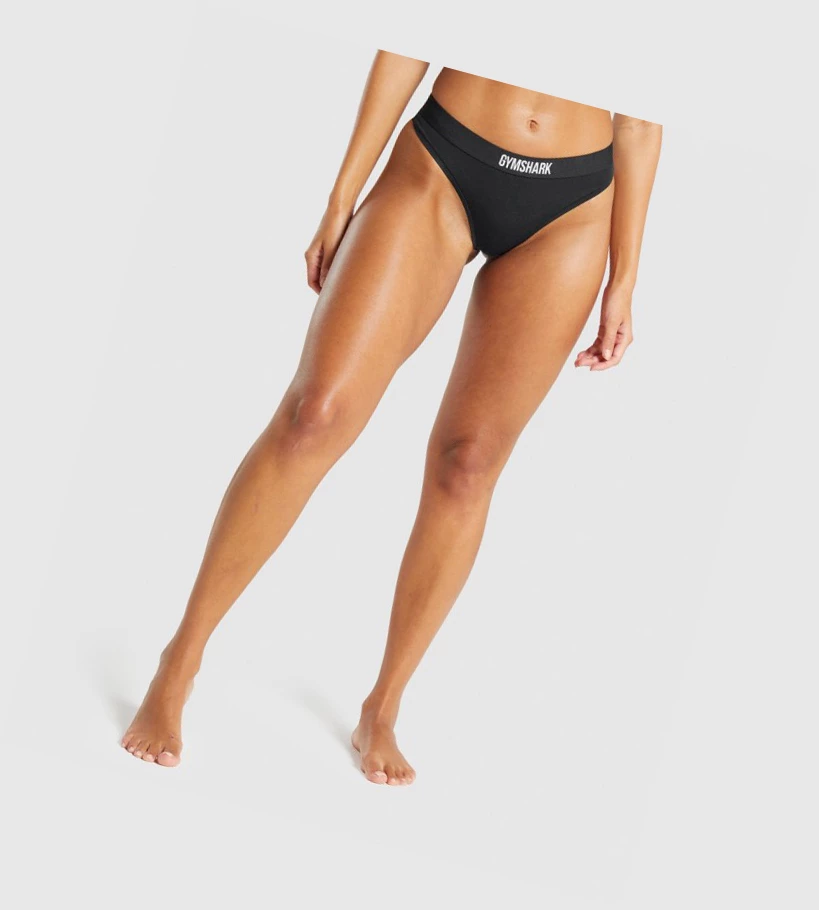 Gymshark Puuvilla Ranne Naisten Alusvaatteet Mustat | OMQCXJ173