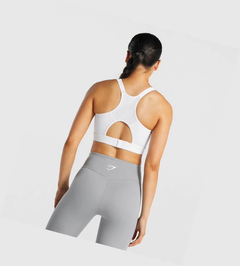Gymshark Racer Back Koulutus Naisten Urheiluliivit Valkoinen | RMLEUH357