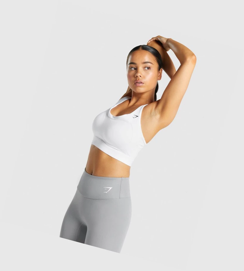 Gymshark Racer Back Koulutus Naisten Urheiluliivit Valkoinen | RMLEUH357