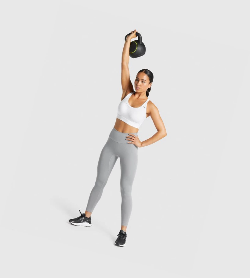 Gymshark Racer Back Koulutus Naisten Urheiluliivit Valkoinen | RMLEUH357