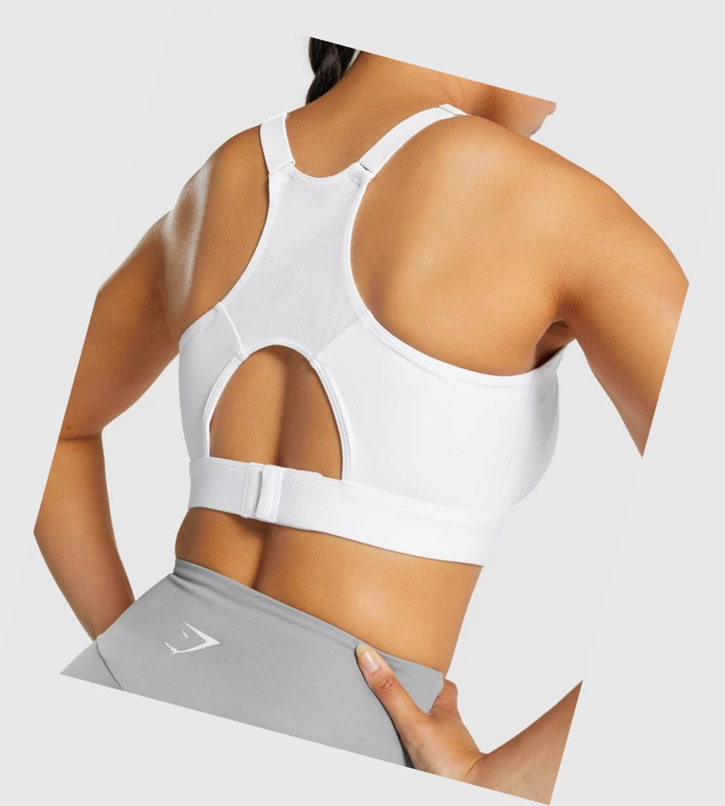 Gymshark Racer Back Koulutus Naisten Urheiluliivit Valkoinen | RMLEUH357