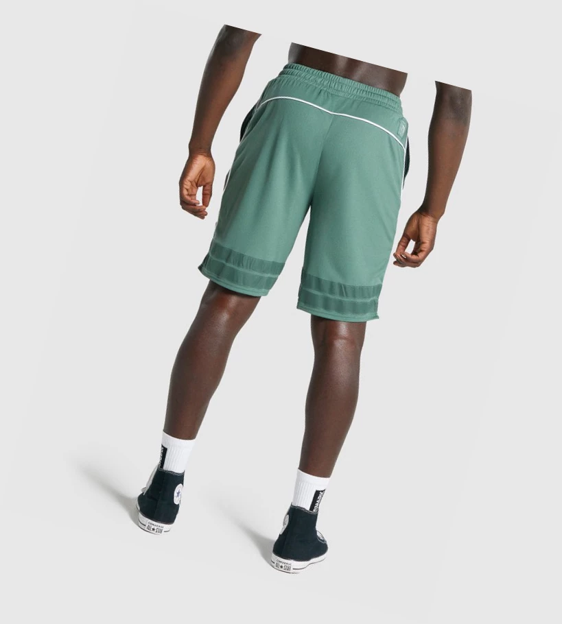 Gymshark Recess Basketball Miesten Shortsit Vihreä | WOCBVU859