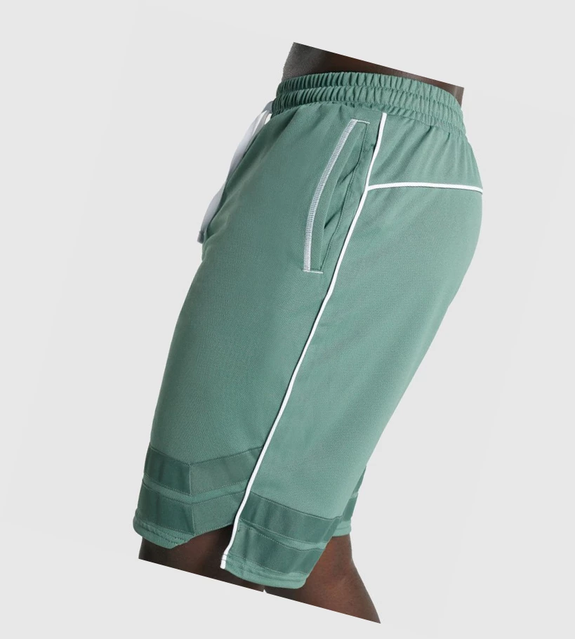 Gymshark Recess Basketball Miesten Shortsit Vihreä | WOCBVU859
