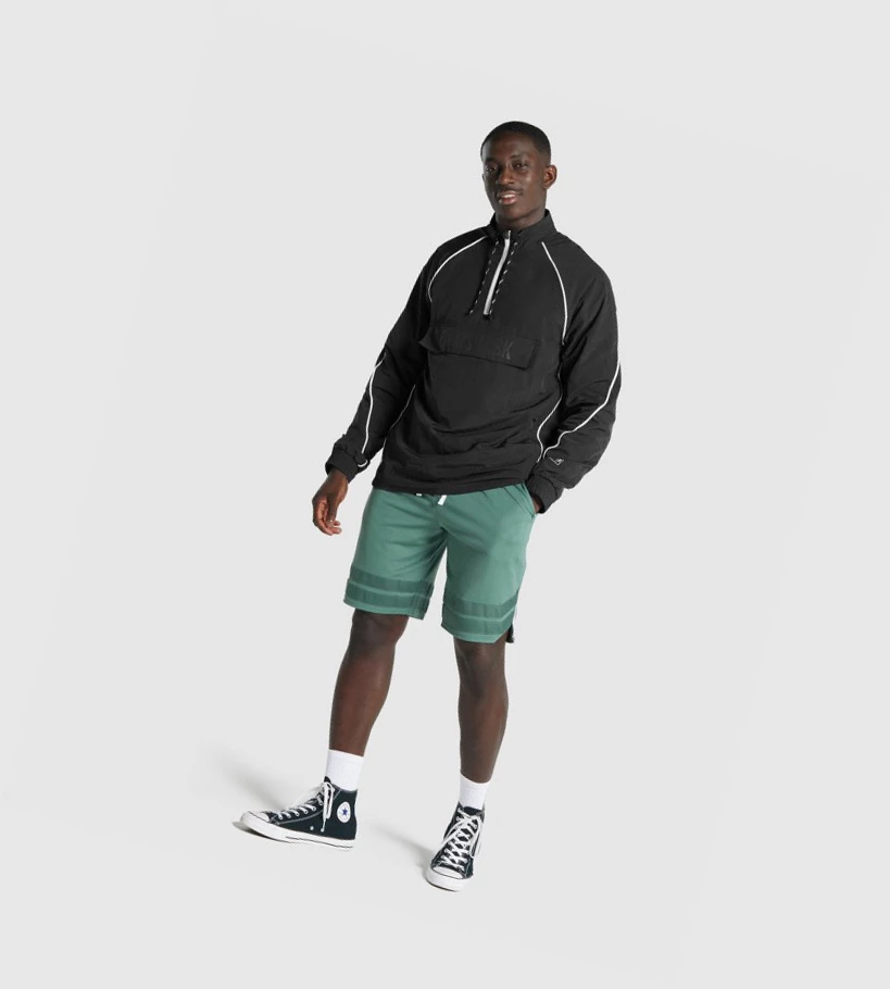 Gymshark Recess Basketball Miesten Shortsit Vihreä | WOCBVU859