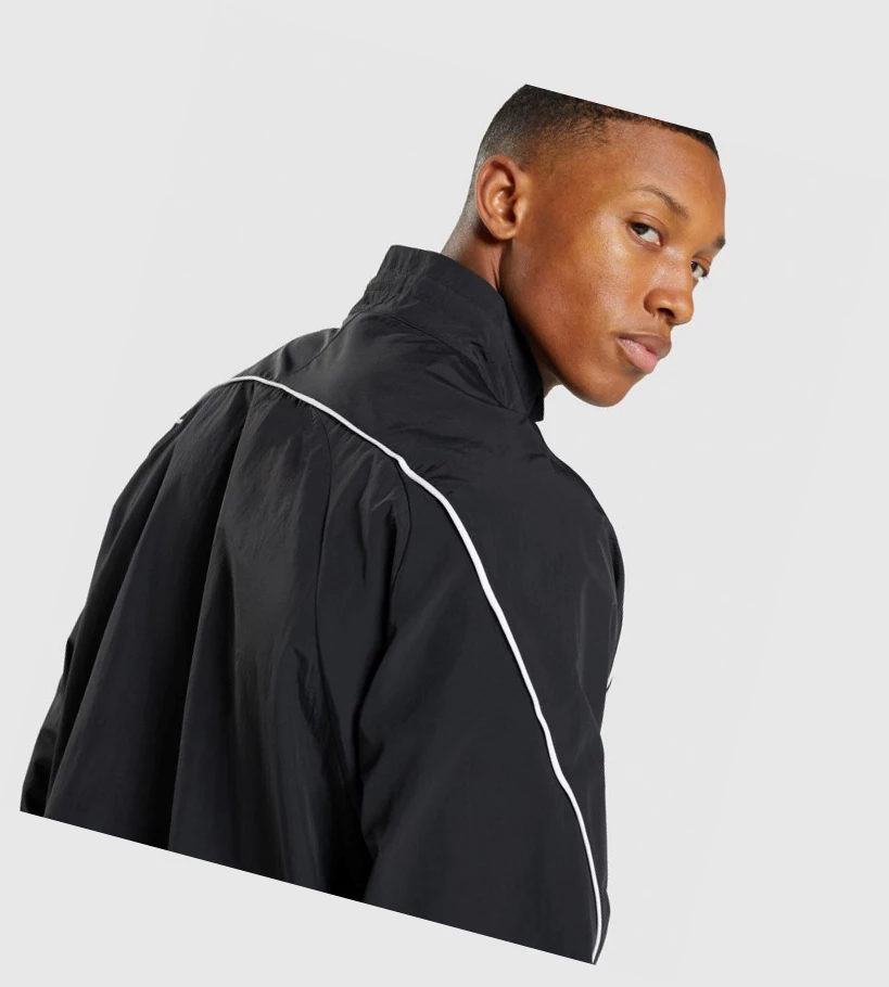 Gymshark Recess Kevyet Miesten Vaatteet Mustat Valkoinen | GCSUKB978