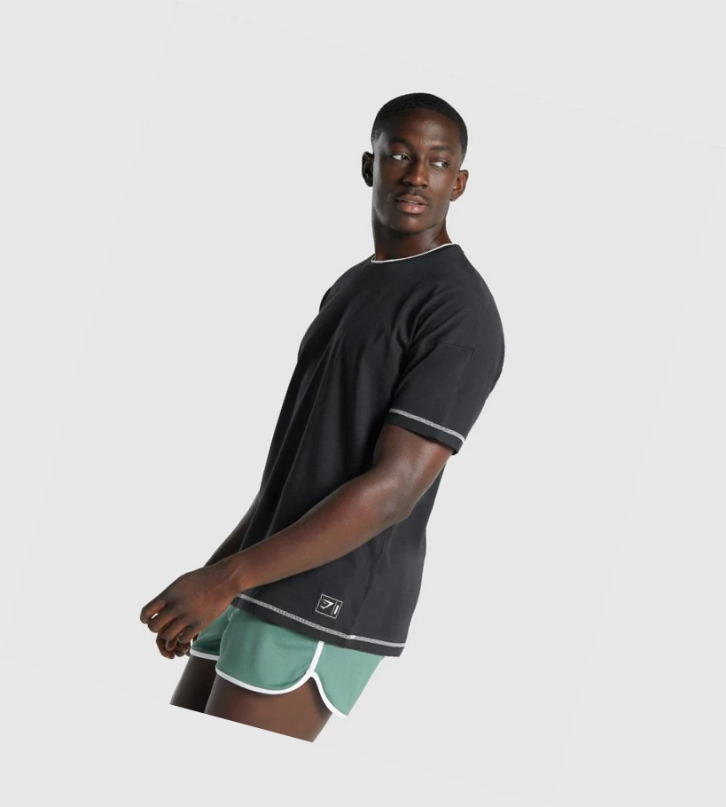 Gymshark Recess Miesten T Paidat Mustat | QXUHTP054