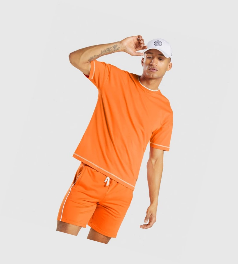 Gymshark Recess Miesten T Paidat Oranssi | HCELFM581