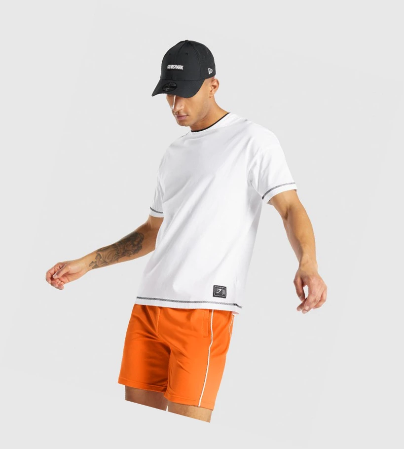 Gymshark Recess Miesten T Paidat Valkoinen | QLXFSC086