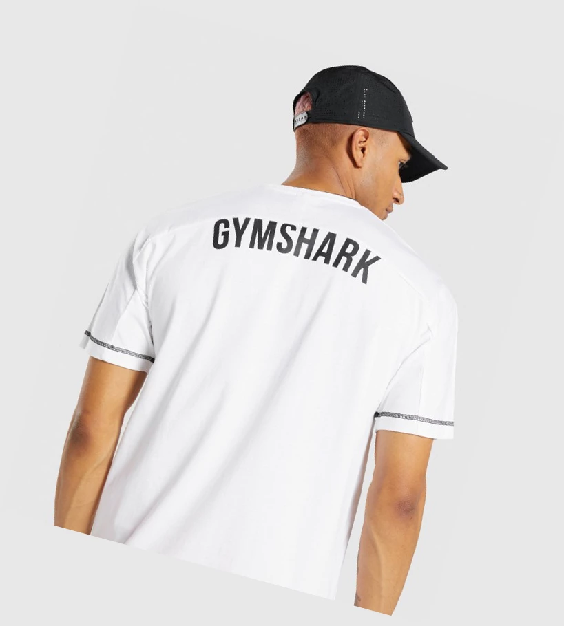 Gymshark Recess Miesten T Paidat Valkoinen | QLXFSC086