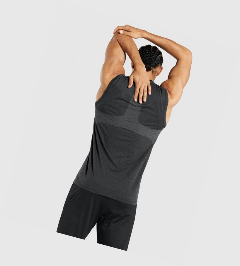Gymshark Regulate Koulutus Miesten Hihaton Paita Mustat | EHMBKG536