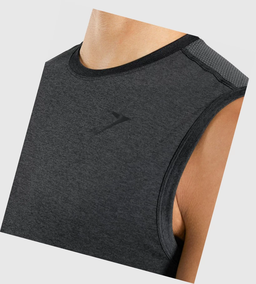 Gymshark Regulate Koulutus Miesten Hihaton Paita Mustat | EHMBKG536