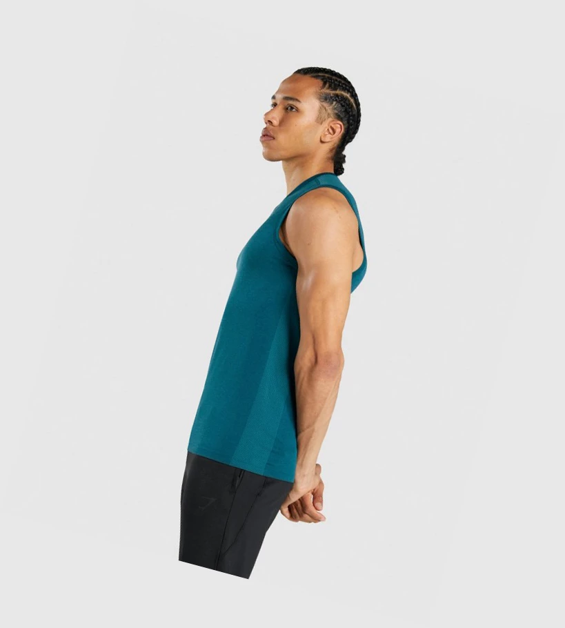 Gymshark Regulate Koulutus Miesten Hihaton Paita Turkoosi | UBZPDE278