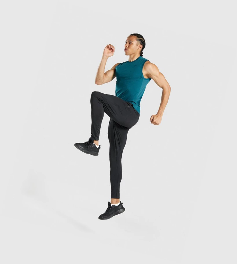 Gymshark Regulate Koulutus Miesten Hihaton Paita Turkoosi | UBZPDE278