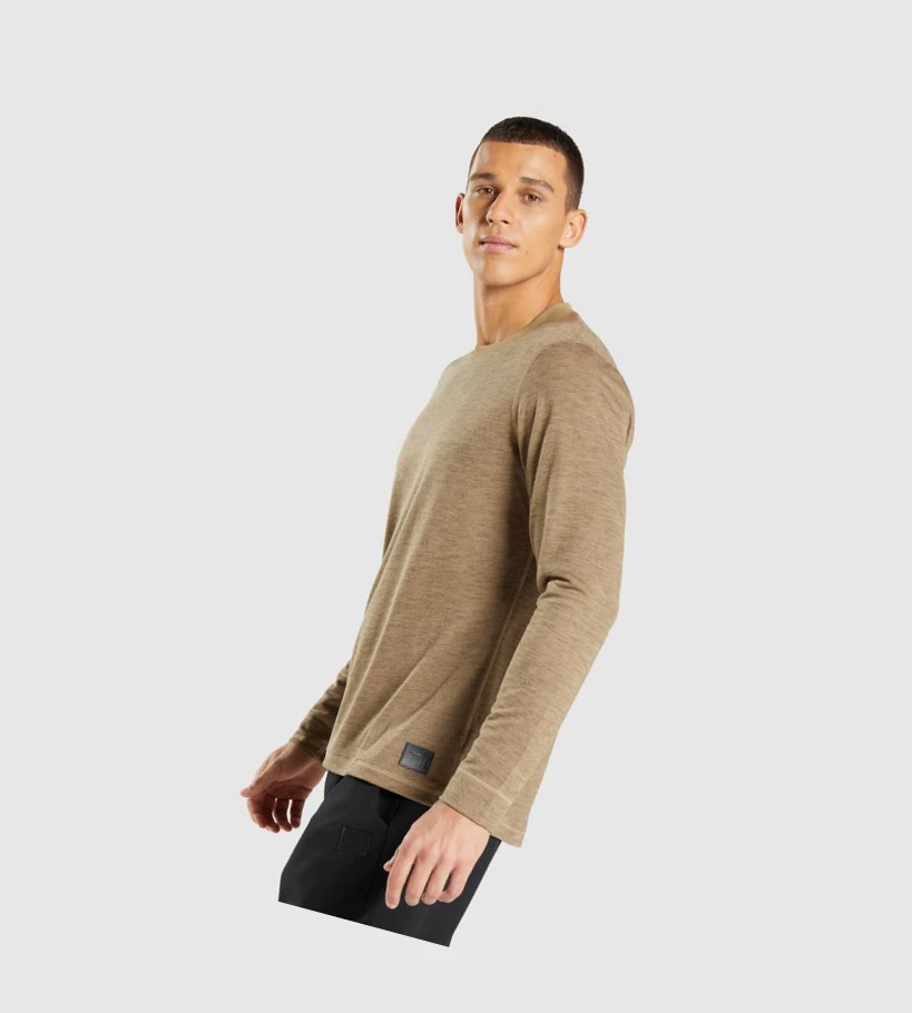 Gymshark Retake Miesten T Paidat Vaaleanruskea Harmaat | RIDSFN981