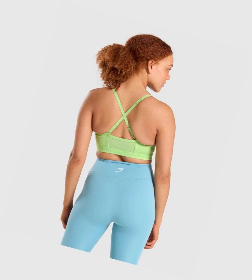 Gymshark Ruched Koulutus Naisten Urheiluliivit Vihreä | GXRKIE649