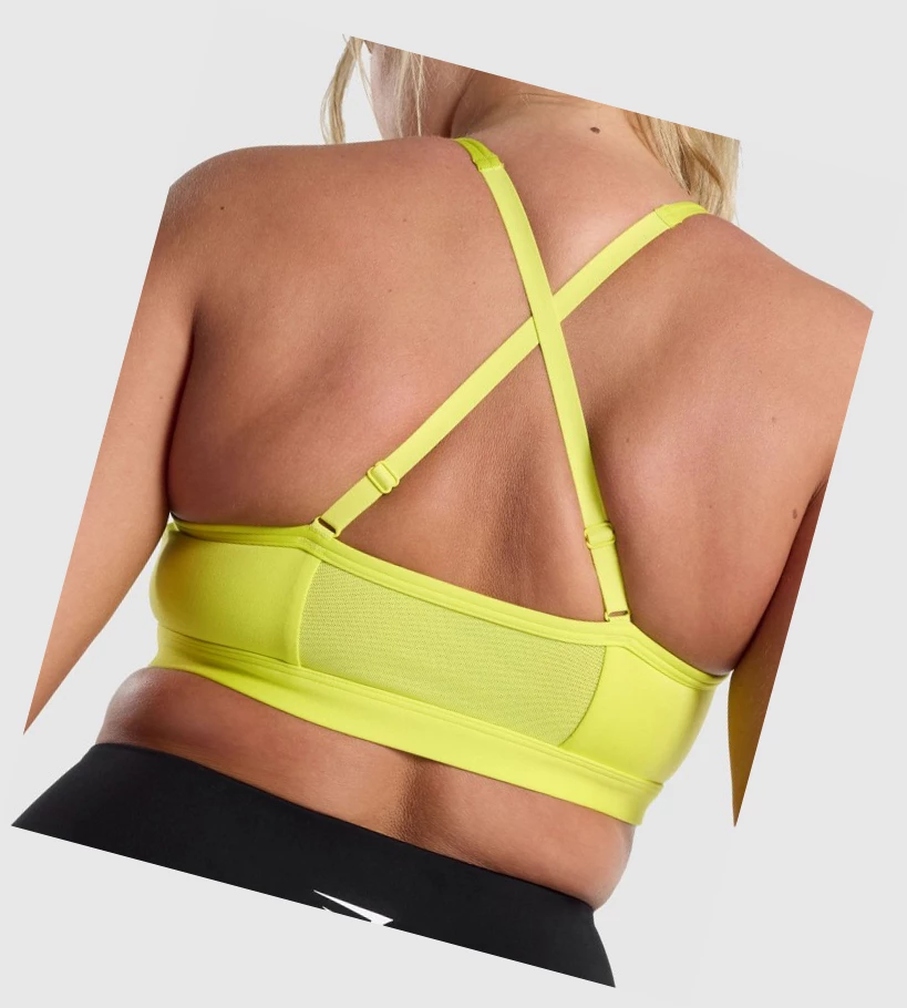 Gymshark Ruched Koulutus Naisten Urheiluliivit Keltainen | PIDXQV436