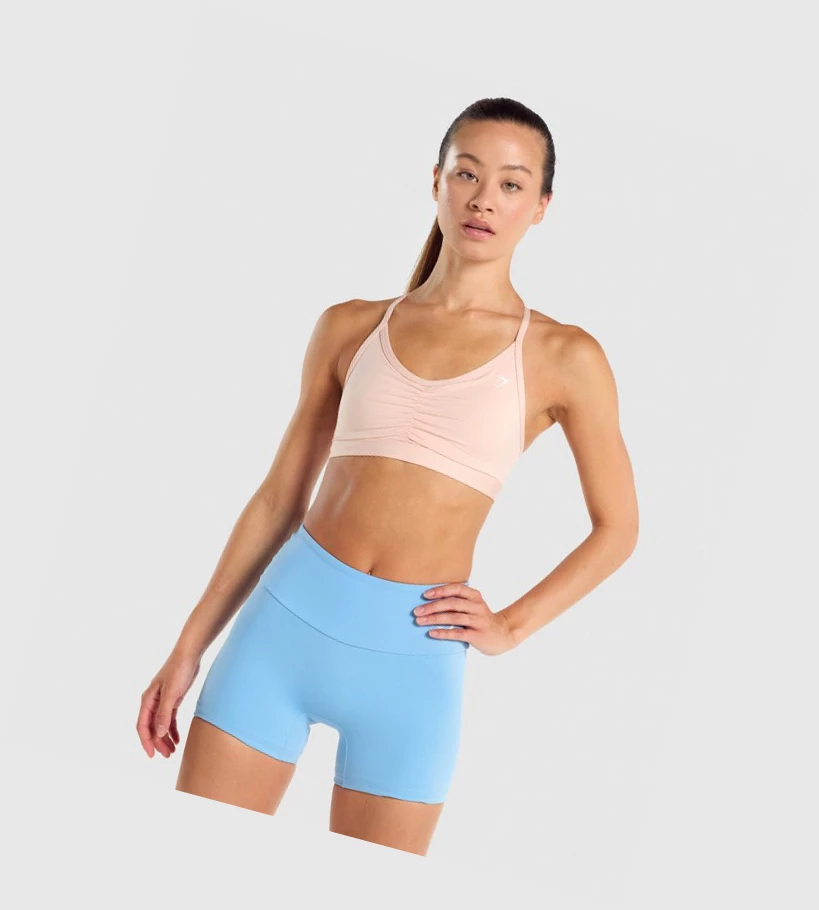 Gymshark Ruched Koulutus Naisten Urheiluliivit Vaaleanpinkki | VMJTGR361