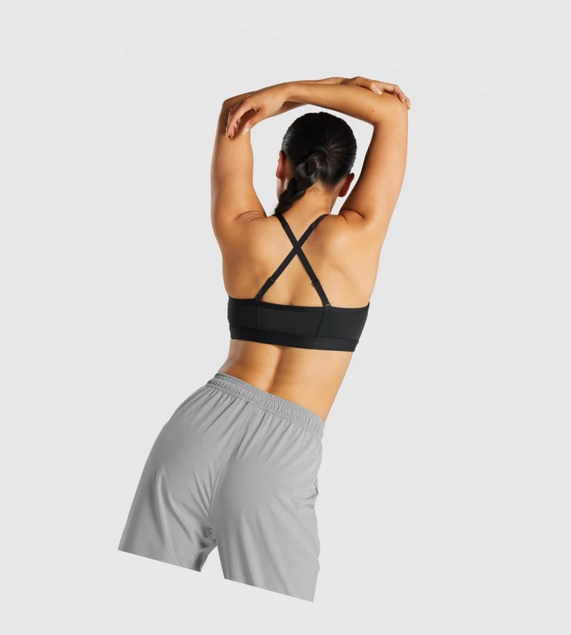 Gymshark Ruched Koulutus Naisten Urheiluliivit Mustat | WCBOQF893