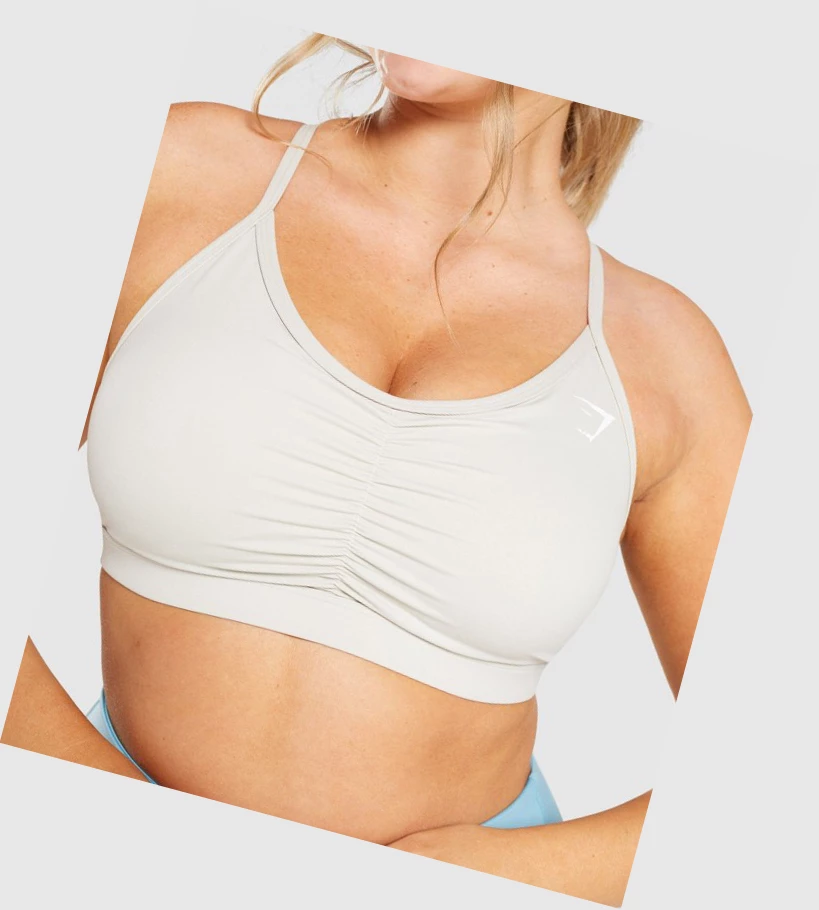 Gymshark Ruched Koulutus Naisten Urheiluliivit Harmaat | YBCSIQ724