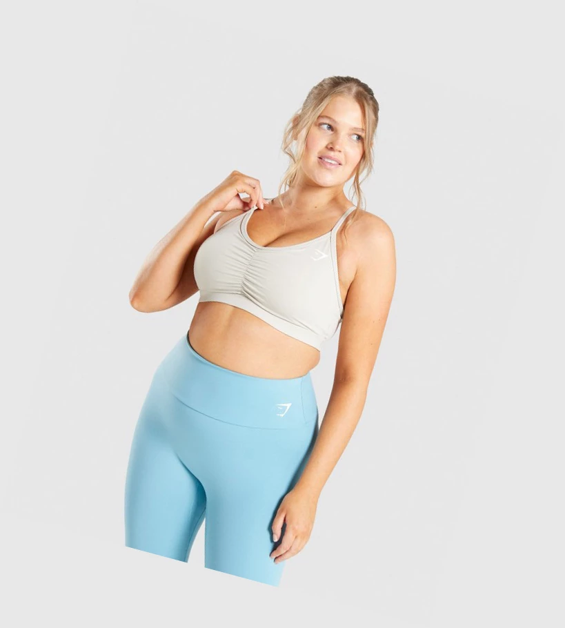 Gymshark Ruched Koulutus Naisten Urheiluliivit Harmaat | YBCSIQ724
