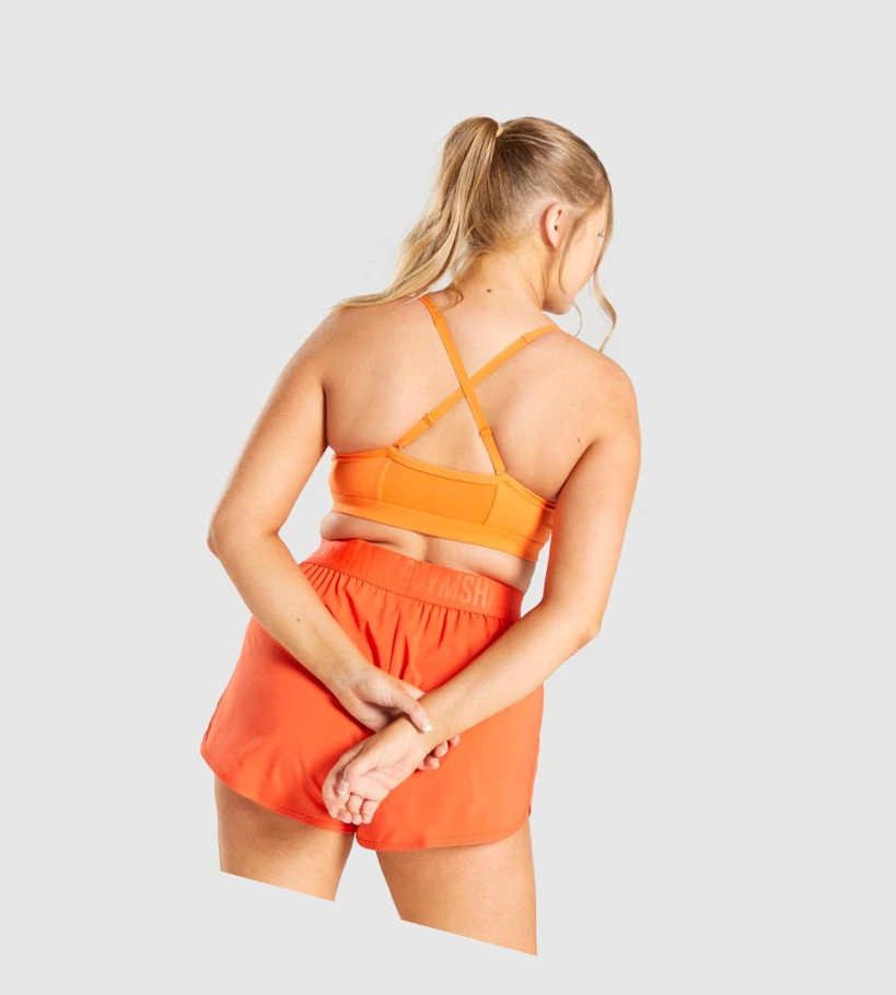 Gymshark Ruched Koulutus Naisten Urheiluliivit Oranssi | YUZQWM064