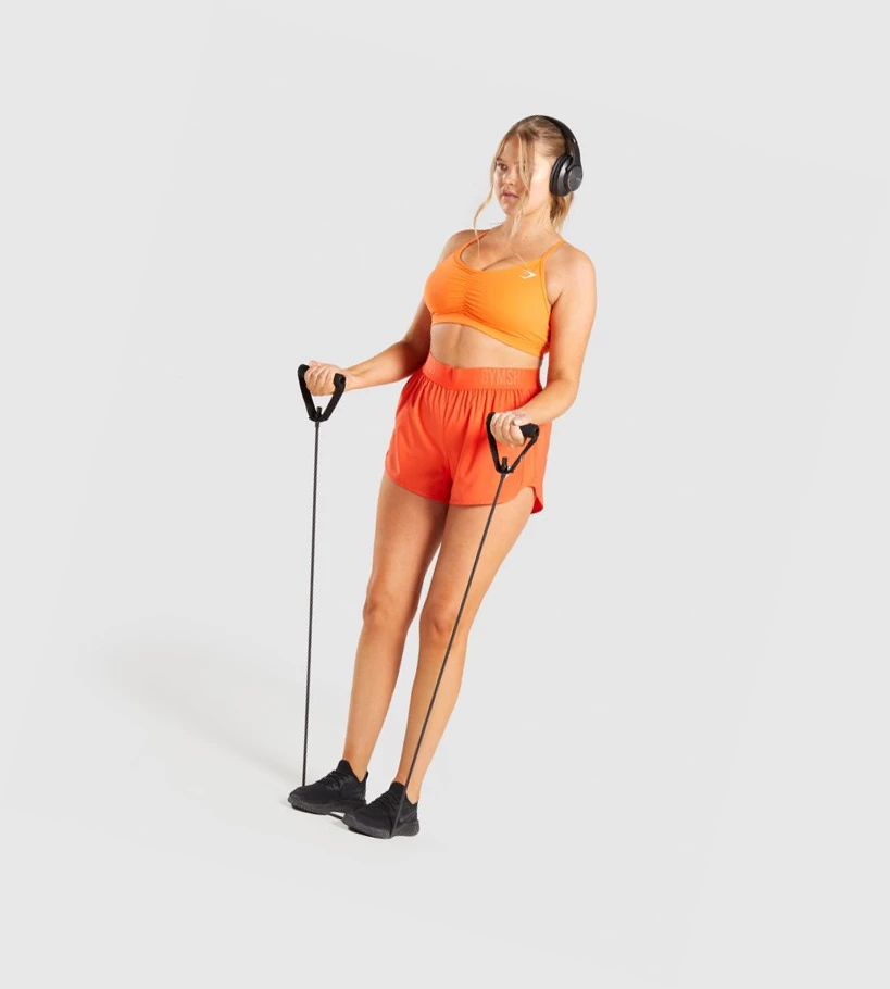 Gymshark Ruched Koulutus Naisten Urheiluliivit Oranssi | YUZQWM064