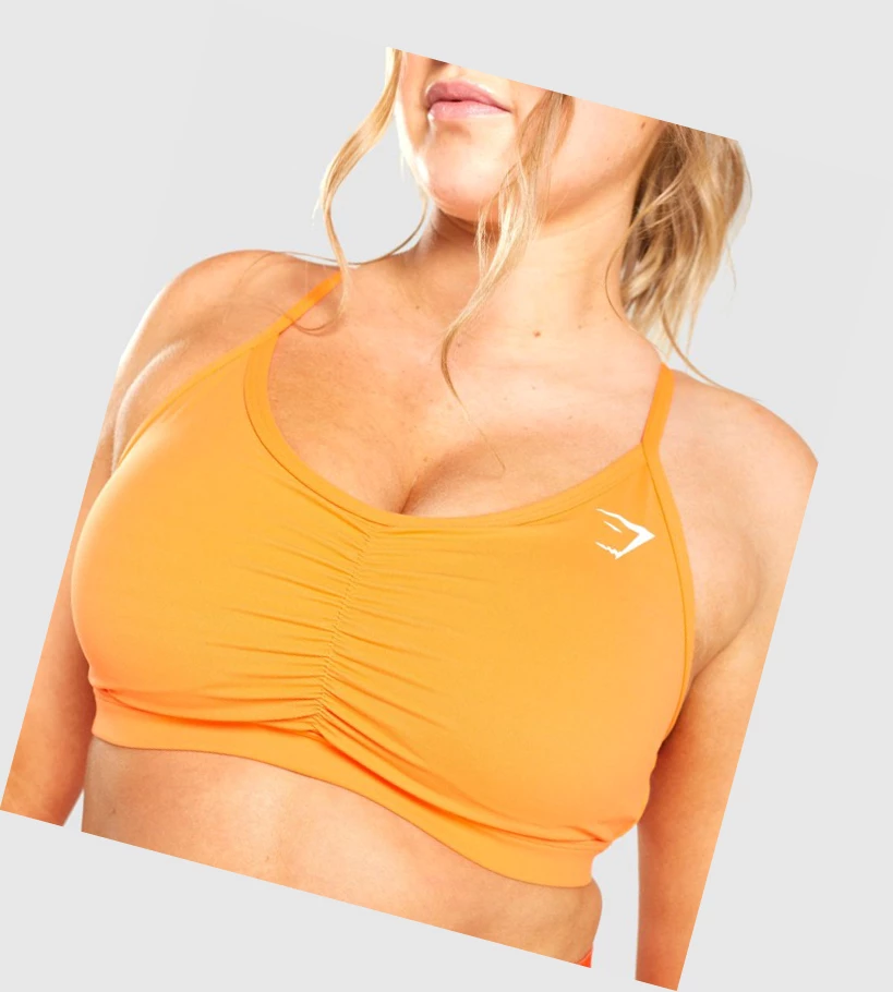 Gymshark Ruched Koulutus Naisten Urheiluliivit Oranssi | YUZQWM064