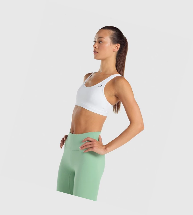 Gymshark Scoop Neck Koulutus Naisten Urheiluliivit Valkoinen | HKTNAM532