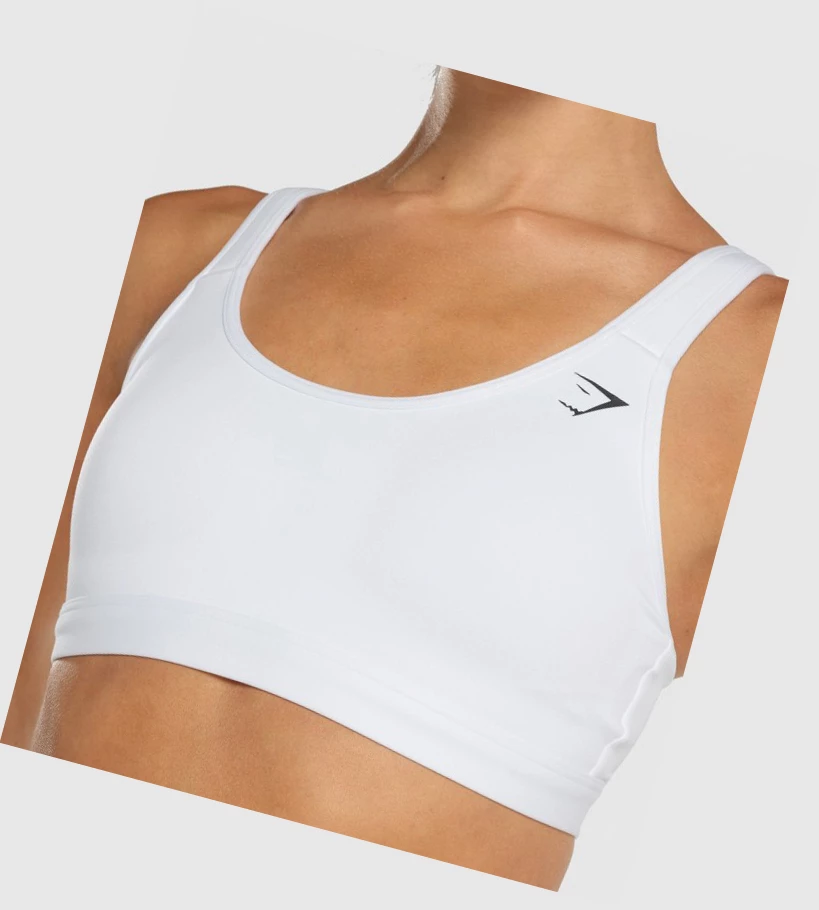 Gymshark Scoop Neck Koulutus Naisten Urheiluliivit Valkoinen | HKTNAM532