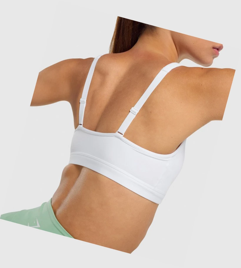 Gymshark Scoop Neck Koulutus Naisten Urheiluliivit Valkoinen | HKTNAM532