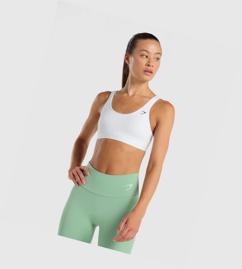 Gymshark Scoop Neck Koulutus Naisten Urheiluliivit Valkoinen | HKTNAM532