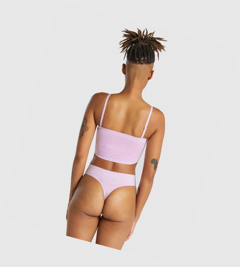 Gymshark Seamless Bandeau Naisten Alusvaatteet Vaaleanpinkki | VWOGCL817
