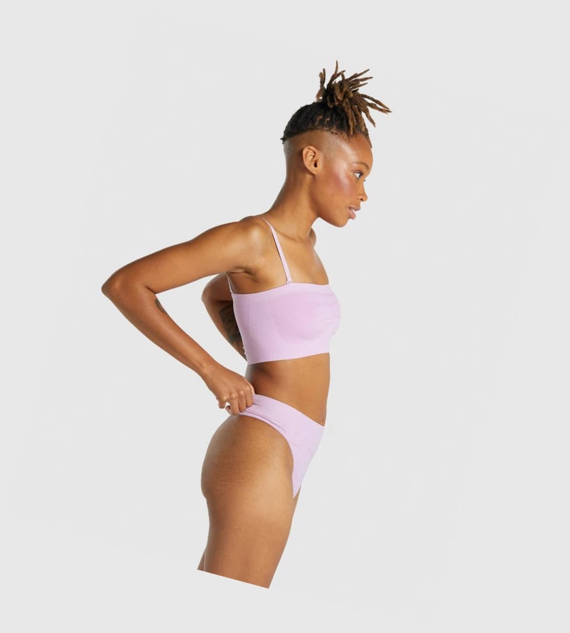 Gymshark Seamless Bandeau Naisten Alusvaatteet Vaaleanpinkki | VWOGCL817