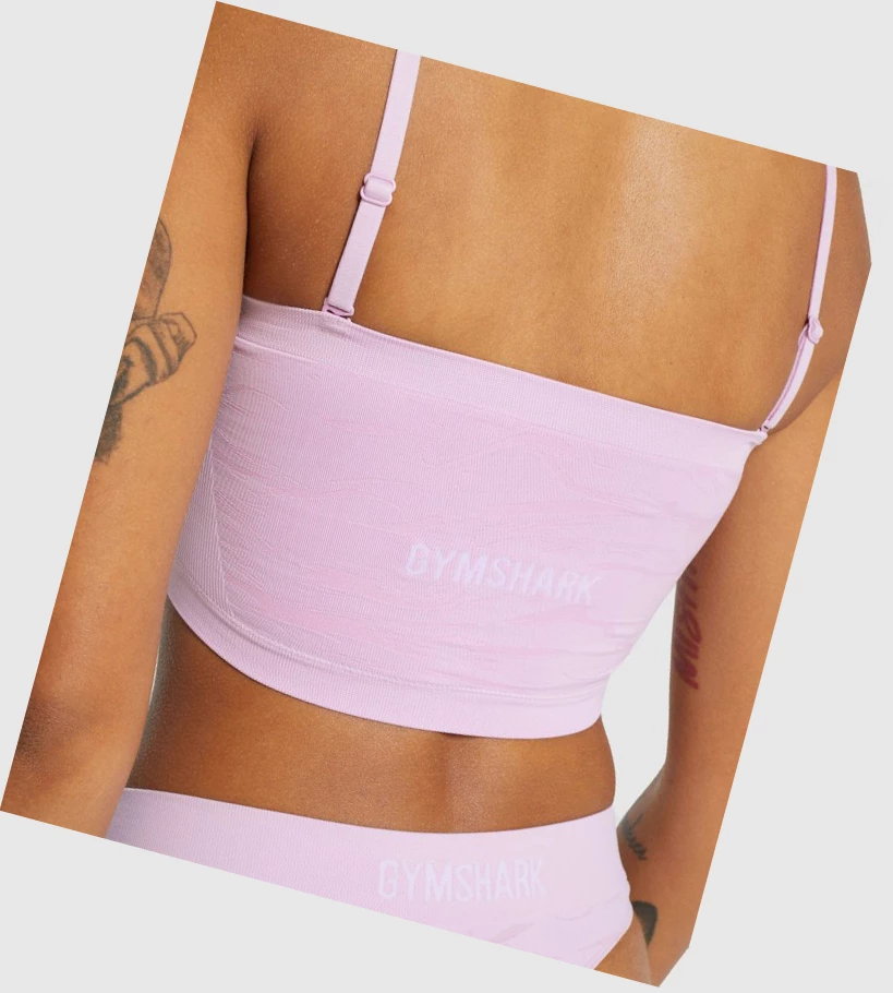 Gymshark Seamless Bandeau Naisten Alusvaatteet Vaaleanpinkki | VWOGCL817