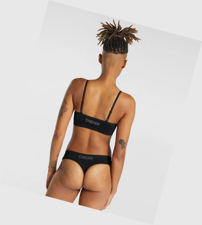 Gymshark Seamless High Neck Bralette Naisten Alusvaatteet Mustat | GOSYUQ057