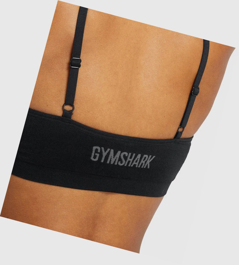 Gymshark Seamless High Neck Bralette Naisten Alusvaatteet Mustat | GOSYUQ057