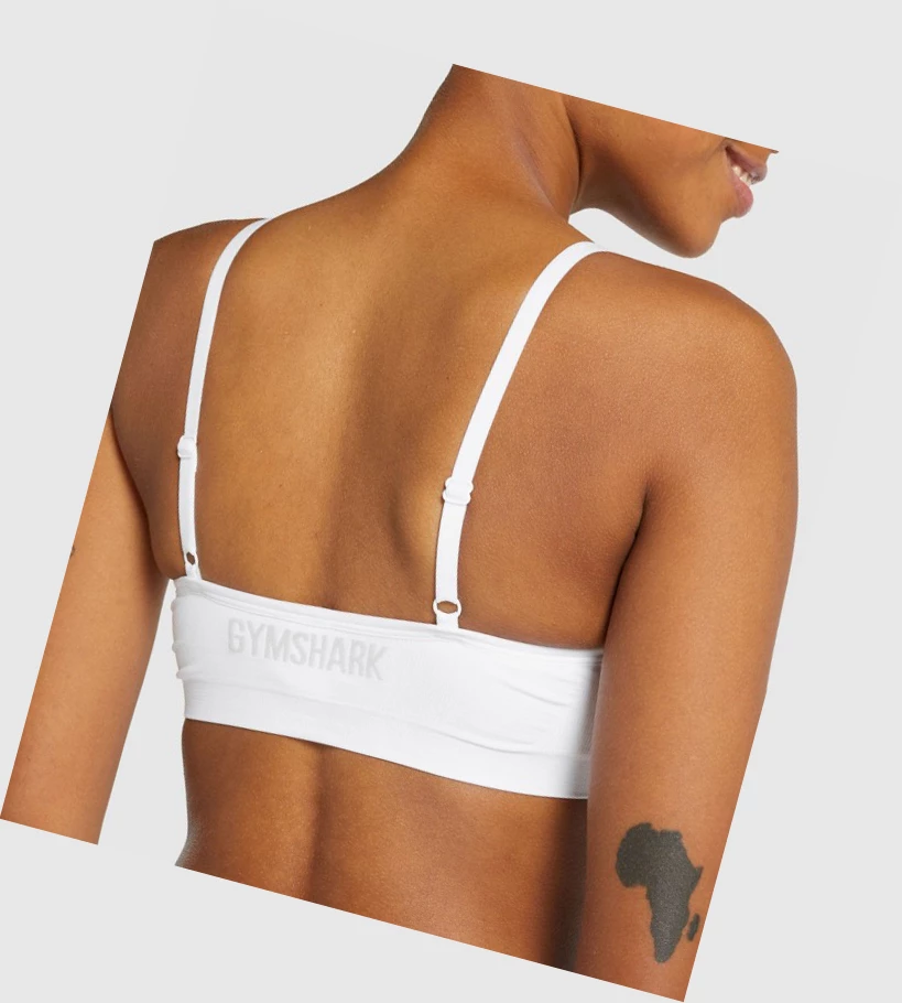 Gymshark Seamless High Neck Bralette Naisten Alusvaatteet Valkoinen | LGXNIM475