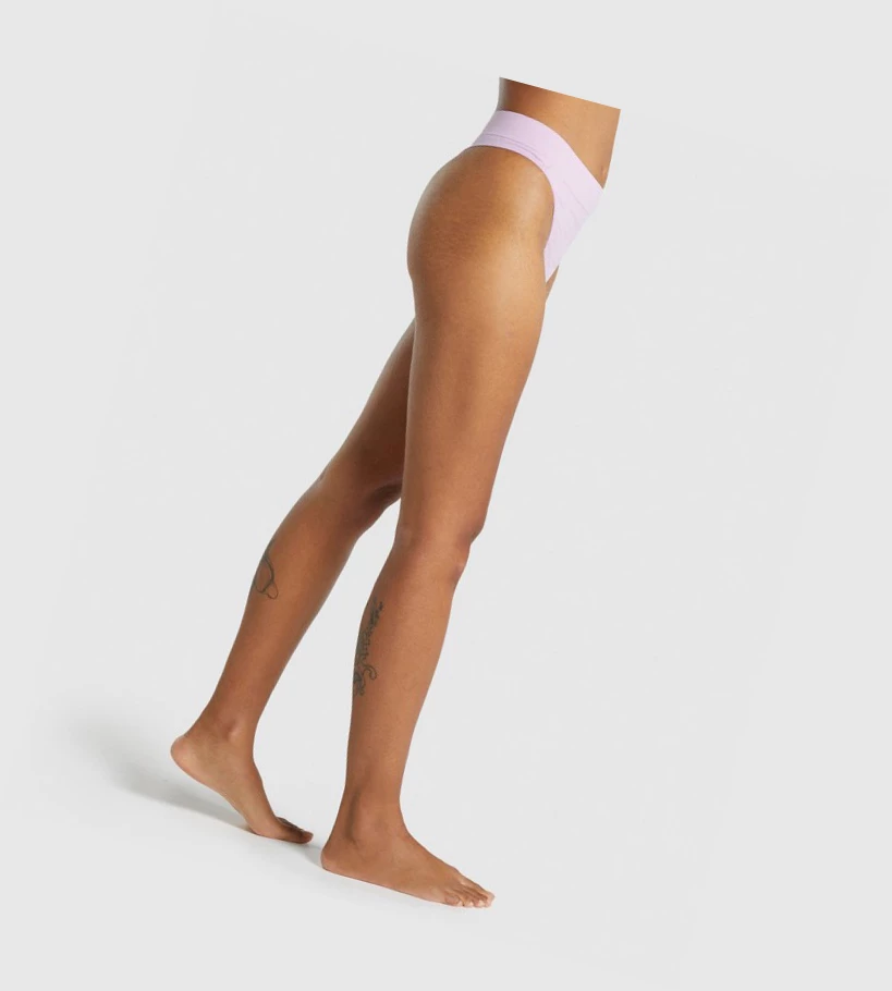 Gymshark Seamless High Rise Ranne Naisten Alusvaatteet Vaaleanpinkki | DRWLMG428