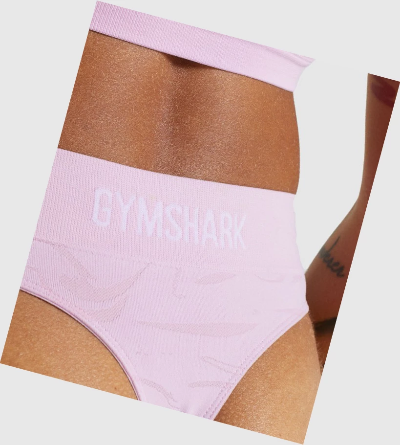 Gymshark Seamless High Rise Ranne Naisten Alusvaatteet Vaaleanpinkki | DRWLMG428