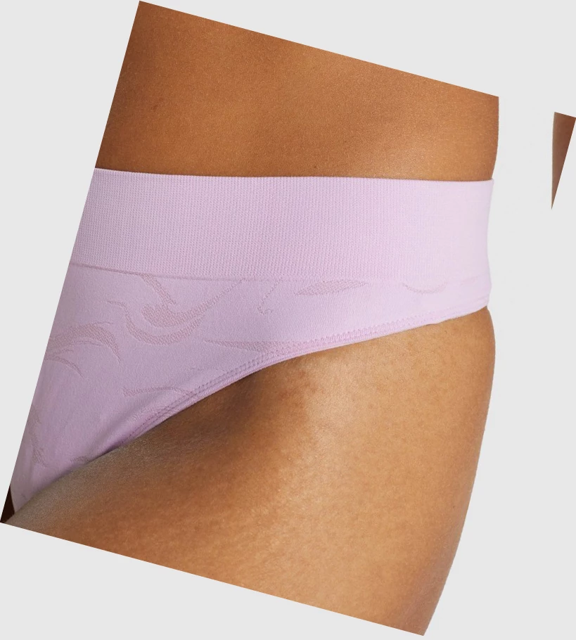 Gymshark Seamless High Rise Ranne Naisten Alusvaatteet Vaaleanpinkki | DRWLMG428