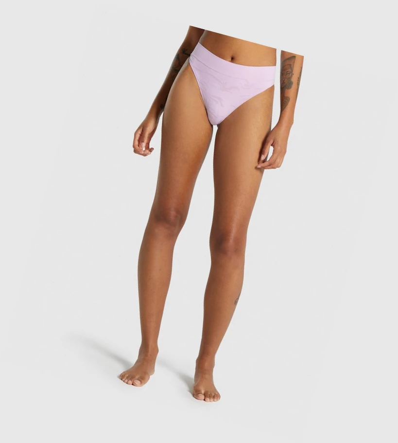 Gymshark Seamless High Rise Ranne Naisten Alusvaatteet Vaaleanpinkki | DRWLMG428