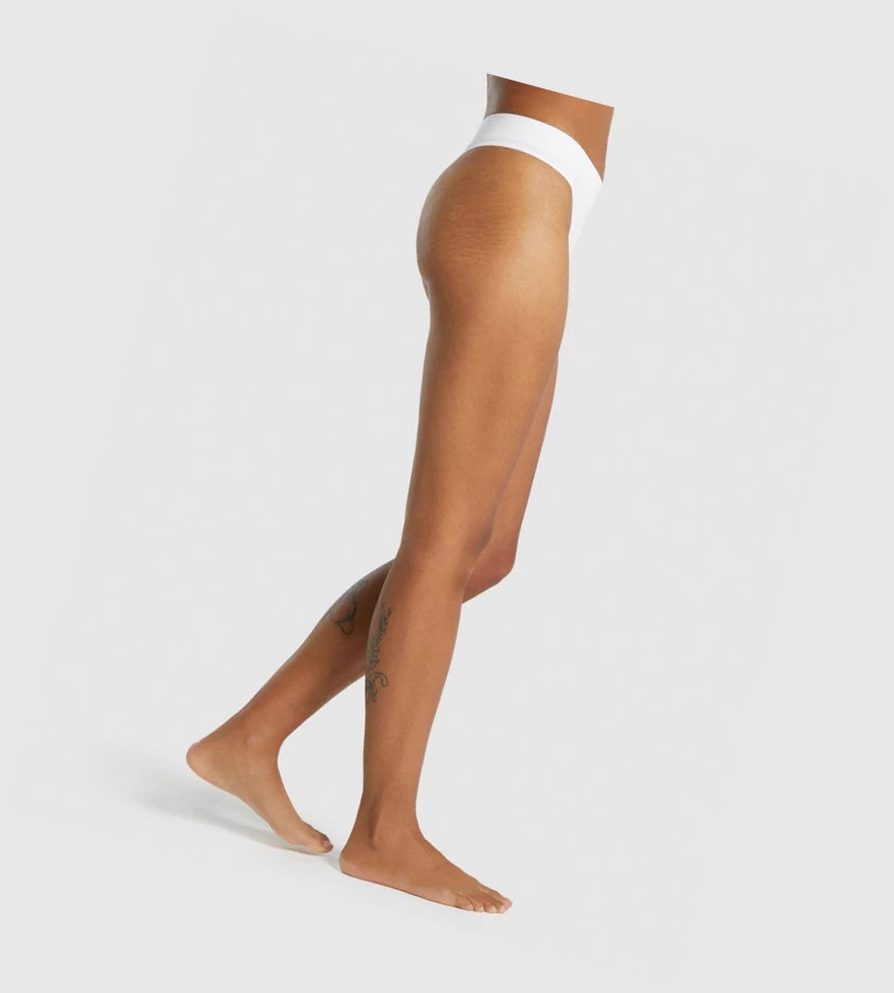 Gymshark Seamless High Rise Ranne Naisten Alusvaatteet Valkoinen | ENACOJ261