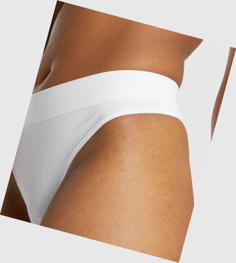 Gymshark Seamless High Rise Ranne Naisten Alusvaatteet Valkoinen | ENACOJ261
