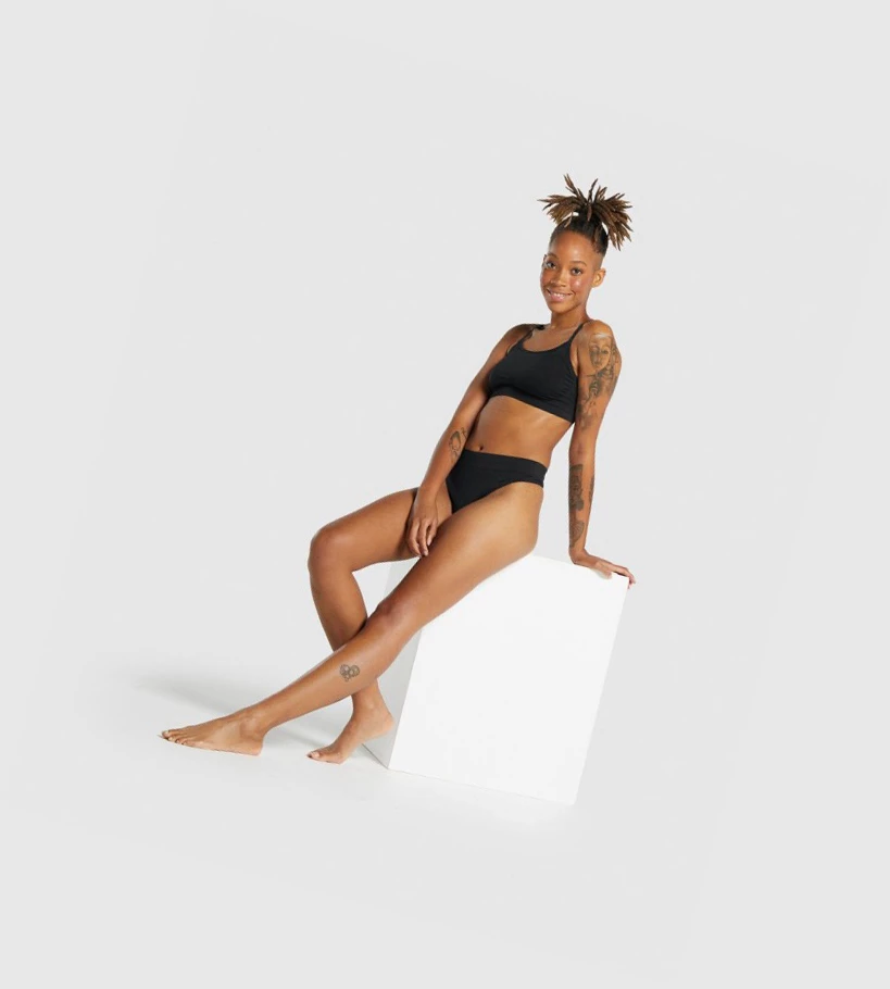 Gymshark Seamless High Rise Ranne Naisten Alusvaatteet Mustat | GIOBUC260