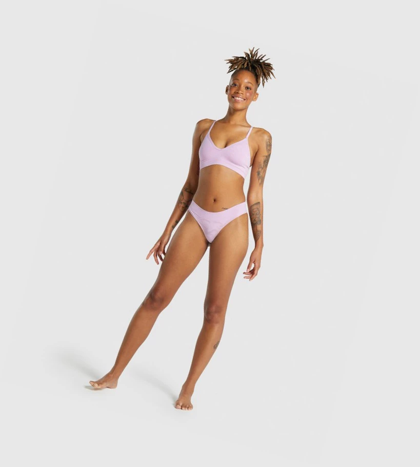 Gymshark Seamless Low Neck Bralette Naisten Alusvaatteet Vaaleanpinkki | EKPZGX781
